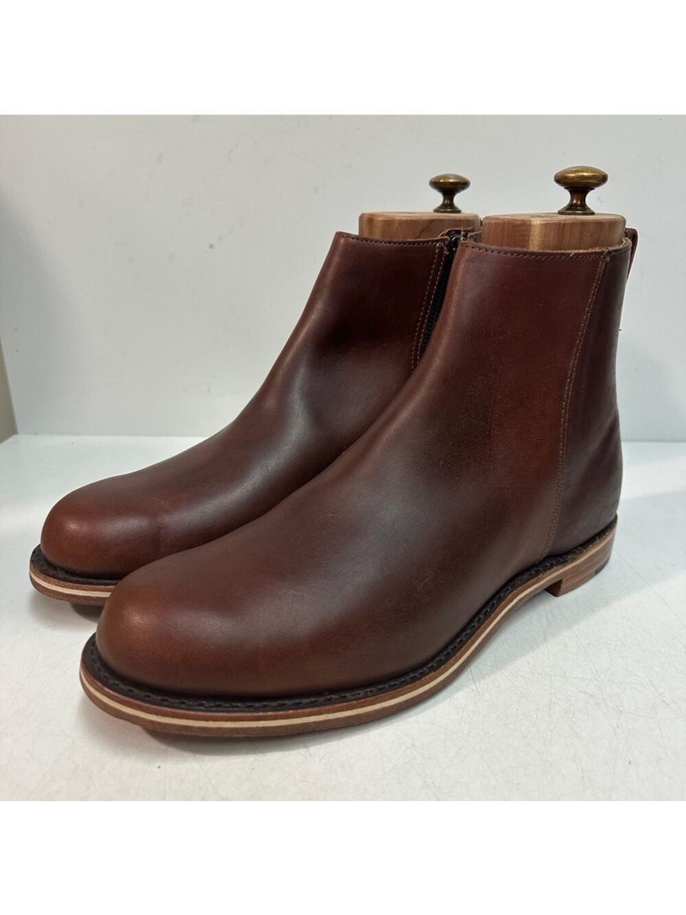 NWOT Rancourt & Co x Helm Pablo Boot Zipper Moto Horween Made in Maine USA 8.5 D